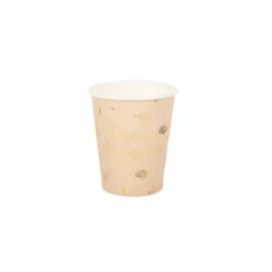 8 Gobelets Carton - Collection Boho Blush et Or