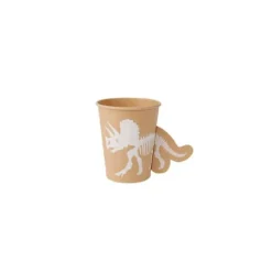 8 Gobelets Carton - Collection Dinosaure Kraft