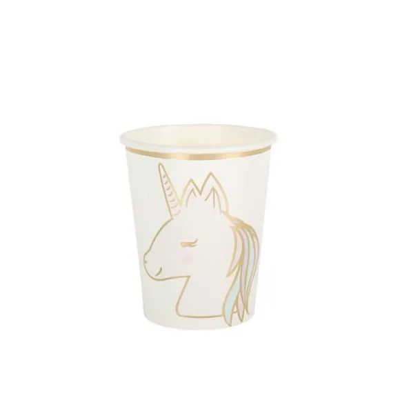 8 Gobelets Carton - Collection Licorne Pastel
