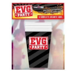6 Gobelets 50CL - Enterrement de Vie de Garçon