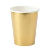 10 gobelets dorés en carton - 25 cl