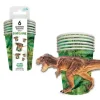 6 gobelets en carton - 25 cl - Collection Dinosaure