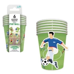 6 gobelets en carton - 25 cl - Collection Football