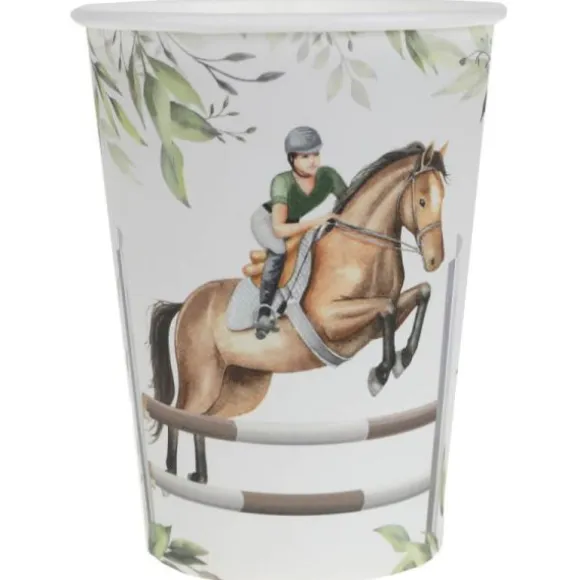 10 gobelets en carton - 27 cl - Collection Hippique