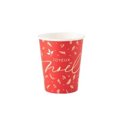 8 Gobelets en carton - Collection Holly Christmas