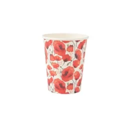 8 Gobelets en carton - Collection Poppy Love