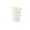 8 Gobelets en carton - Collection Communion Pureté Blanc et Or