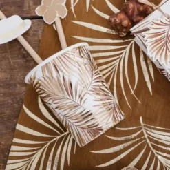 8 Gobelets en carton - Collection Tropicool