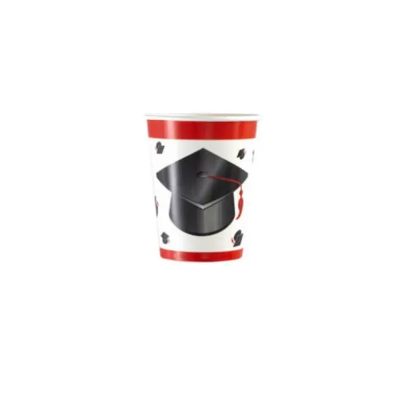 8 Gobelets en carton - Etudiant diplômé - 25 cl