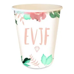 6 Gobelets en carton EVJF