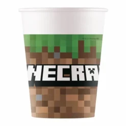8 gobelets en carton FSC® - 20 cl - Minecraft™