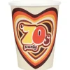 10 gobelets en carton FSC® - 270 ml - Collection 70's Party