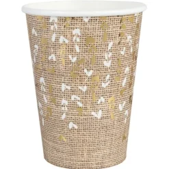10 gobelets en carton FSC® - 270 ml - Collection Mariage Naturel