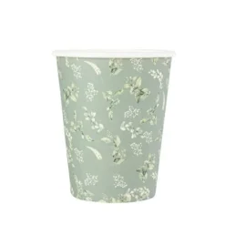 8 gobelets en carton FSC® - 255 ml - Collection Greenery