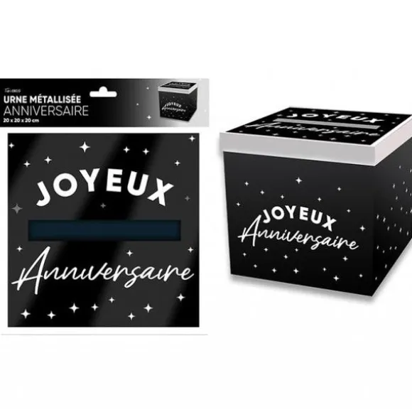 6 gobelets en carton "Joyeux Anniversaire" - 25 cl - Collection Bohème - Couleur au choix