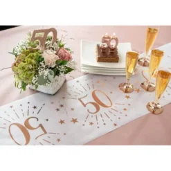 10 Gobelets en carton - Joyeux Anniversaire Etincelant - Rose Gold - Age au Choix