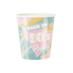 8 gobelets en carton - 200 ml - Collection 90's Party