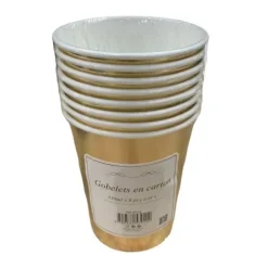 8 gobelets en carton - 350 ml - Couleur au choix