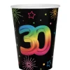 6 gobelets en carton pour anniversaire - 27 cl - Collection Festicolor - Âge au choix