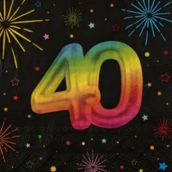 6 gobelets en carton pour anniversaire - 27 cl - Collection Festicolor - Âge au choix