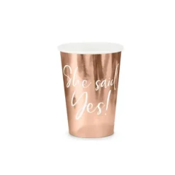 6 Gobelets en carton - She Said Yes - EVJF