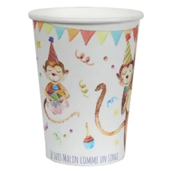 10 Gobelets en carton - Zoo Party