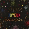 6 gobelets "Joyeux Anniversaire" en carton - 27 cl - Collection Festicolor - Couleur au choix