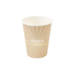 6 gobelets "Joyeux Anniversaire" en carton - 25 cl - Collection Éclat