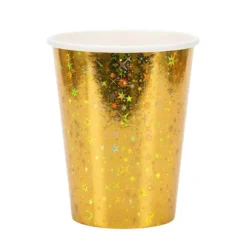 10 gobelets étoilés en carton - 25 cl - Couleur au choix