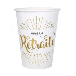 10 Gobelets "Vive la Retraite" - Elégant