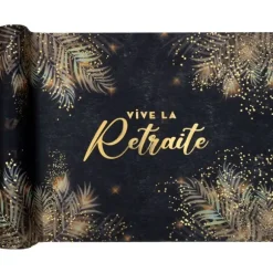 6 gobelets "Vive la Retraite" en carton - 27 cl - Collection Retraite Dorée - Couleur au choix