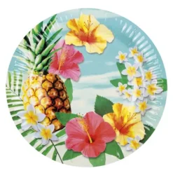 10 Grandes Assiettes "Hawaï Paradise"