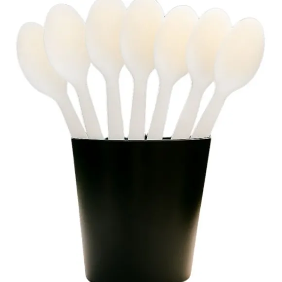 10 grandes cuillères réutilisables en plastique - 17 cm - Couleur au choix
