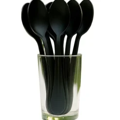 10 grandes cuillères réutilisables en plastique - 17 cm - Couleur au choix