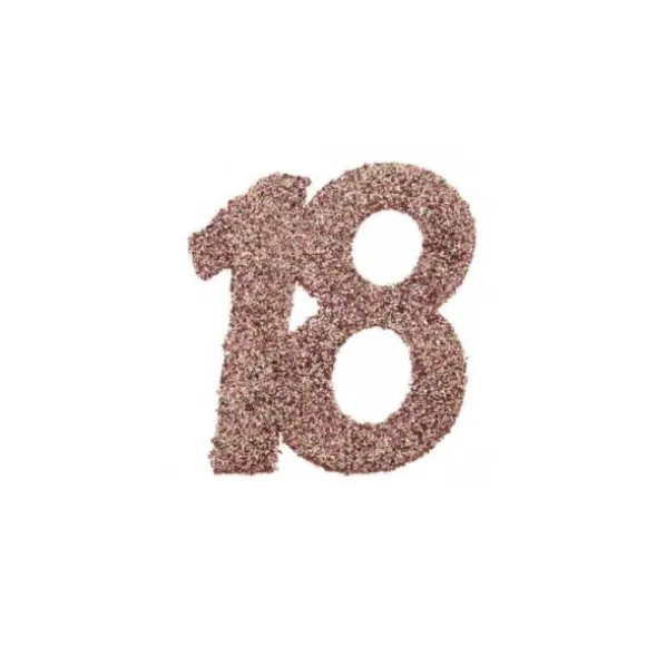 6 Grands Confettis de table - Paillettes Rose Gold - Age au choix
