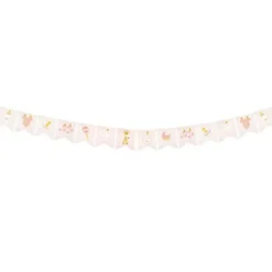 Guirlande avec 14 Fanions en Papier - Baby Shower - Rose