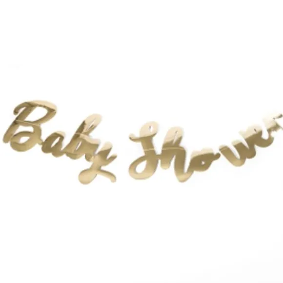 Guirlande "Baby Shower" - Doré
