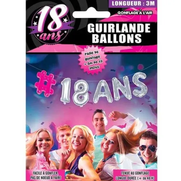 Guirlande Ballons 18 Ans Femme