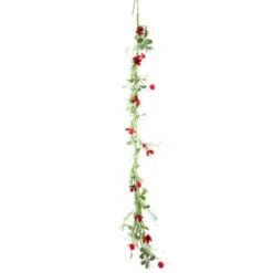 Guirlande de coquelicots et de feuillage -180 cm