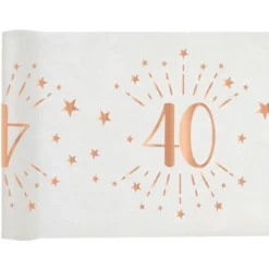 Guirlande de Fanions Anniversaire Métallique - Argent - Age au Choix