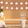 Guirlande de fanions avec lettres et ruban - Joyeux Anniversaire - Collection Terracotta
