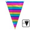 Guirlande de fanions en aluminium - 10 m - Couleur Arc-en-ciel