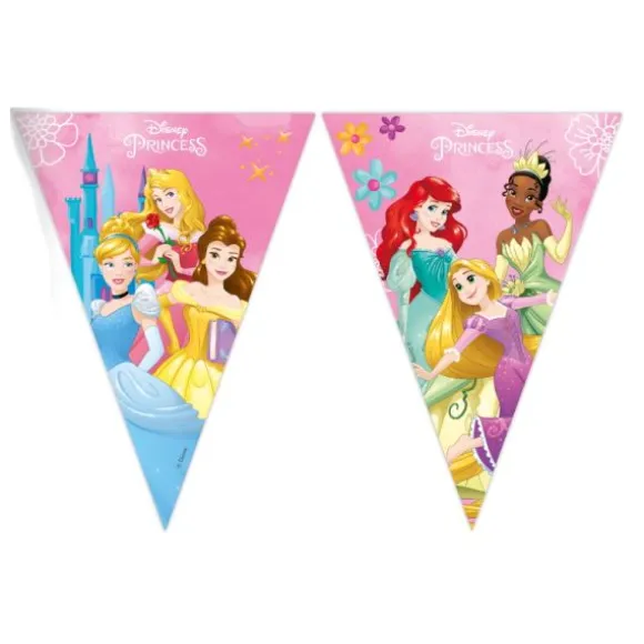 Guirlande de Fanions en carton FSC Princesses Disney™ Live