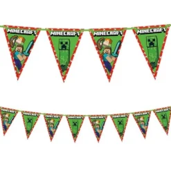 Guirlande de 8 fanions FSC® - 2,3 m - Minecraft™