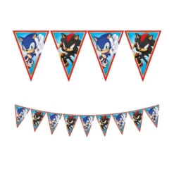 Guirlande de 8 fanions FSC® - 2,3 m - Sonic the Hedgehog™