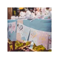 Guirlande de 11 Fanions - Gender Reveal - Fille ou Garçon ?