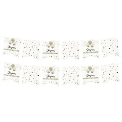 Guirlande de 12 fanions "Joyeux Anniversaire" - 3,5 m - Collection Splendid