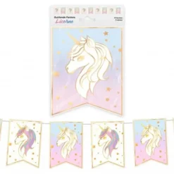 Guirlande de 10 fanions - 3 m - Collection Licorne
