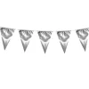 Guirlande de Fanions Métalliques - Argent - 10 M