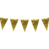 Guirlande de Fanions Métalliques - Or - 10 M
